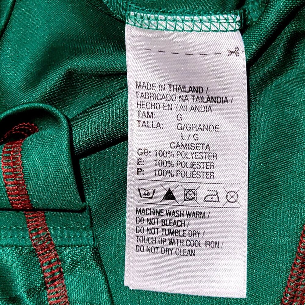 Blanco Mexico 2010 WORLD CUP Home Long Sleeve Soccer Jersey Shirt L SKU# P41409 - Picture 7 of 8